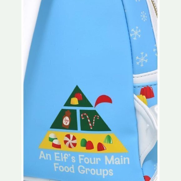 Loungefly Elf‎ Buddy's Snowball Fight & Sweets Mini Backpack - Picture 4 of 5